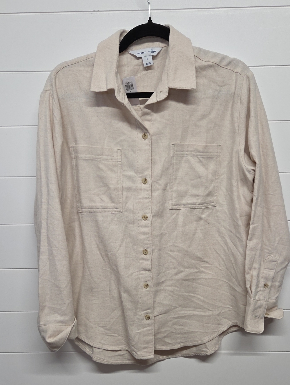 Old Navy The Boyfriend Shirt Butron Down Womens Size Small